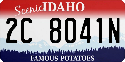 ID license plate 2C8041N