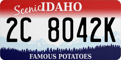ID license plate 2C8042K