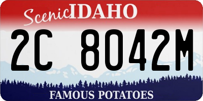 ID license plate 2C8042M