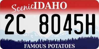 ID license plate 2C8045H