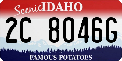 ID license plate 2C8046G