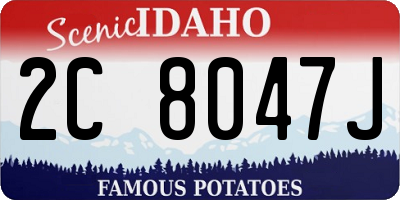 ID license plate 2C8047J
