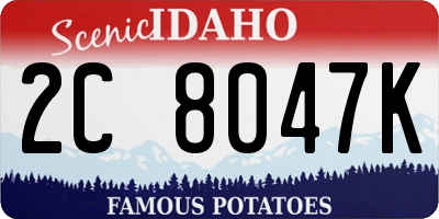 ID license plate 2C8047K