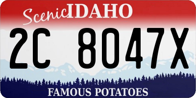 ID license plate 2C8047X