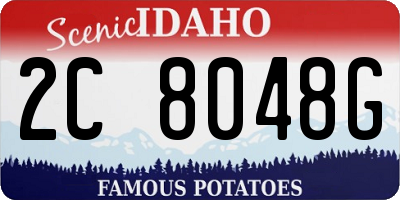 ID license plate 2C8048G