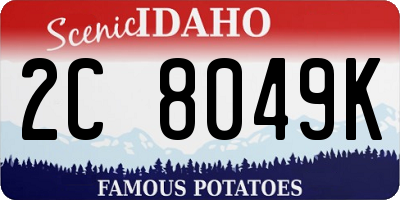 ID license plate 2C8049K