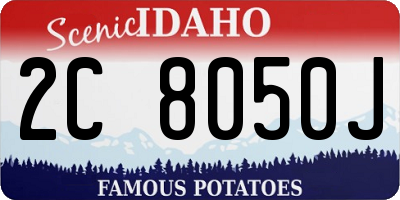 ID license plate 2C8050J