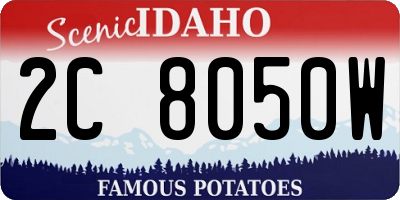 ID license plate 2C8050W