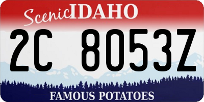ID license plate 2C8053Z