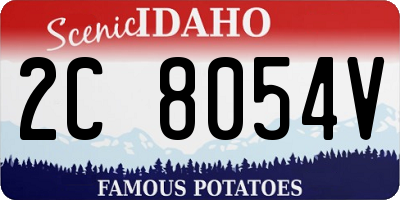 ID license plate 2C8054V