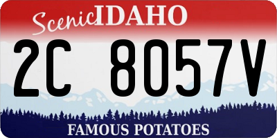 ID license plate 2C8057V