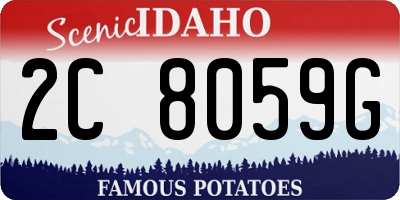 ID license plate 2C8059G
