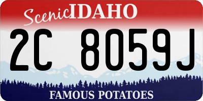 ID license plate 2C8059J