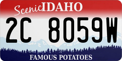 ID license plate 2C8059W