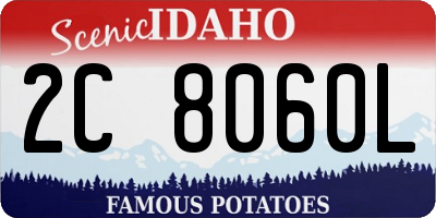 ID license plate 2C8060L