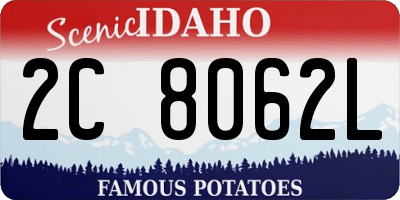ID license plate 2C8062L