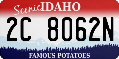 ID license plate 2C8062N