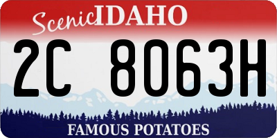 ID license plate 2C8063H