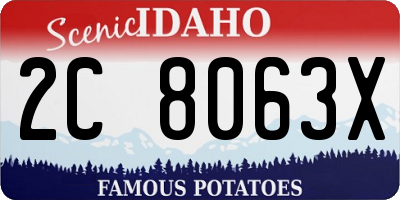 ID license plate 2C8063X