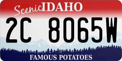 ID license plate 2C8065W