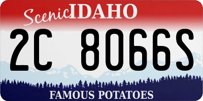 ID license plate 2C8066S