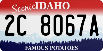 ID license plate 2C8067A