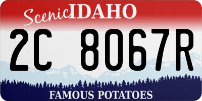 ID license plate 2C8067R