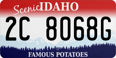 ID license plate 2C8068G