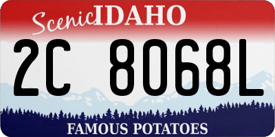 ID license plate 2C8068L