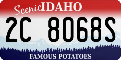 ID license plate 2C8068S