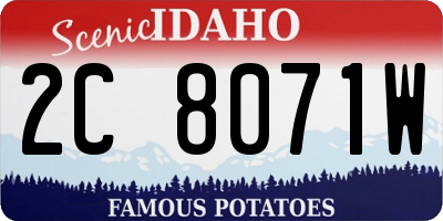 ID license plate 2C8071W