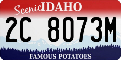 ID license plate 2C8073M