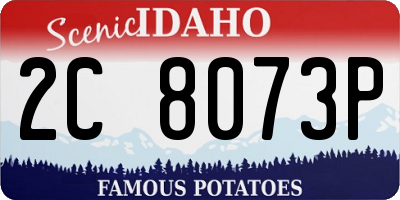 ID license plate 2C8073P