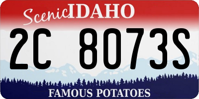 ID license plate 2C8073S