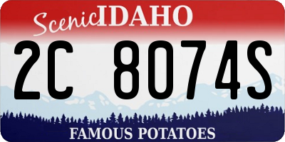 ID license plate 2C8074S