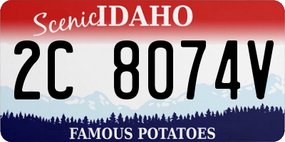 ID license plate 2C8074V