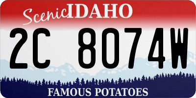 ID license plate 2C8074W