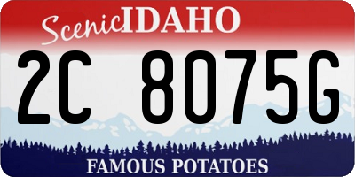ID license plate 2C8075G
