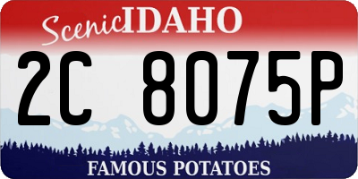 ID license plate 2C8075P