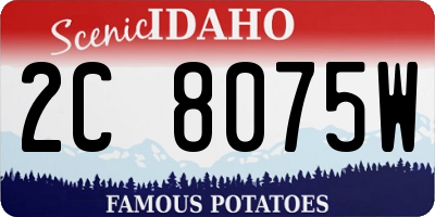 ID license plate 2C8075W