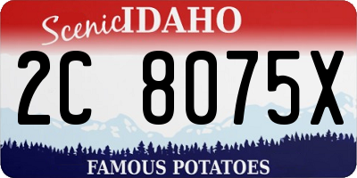 ID license plate 2C8075X