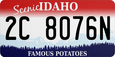 ID license plate 2C8076N
