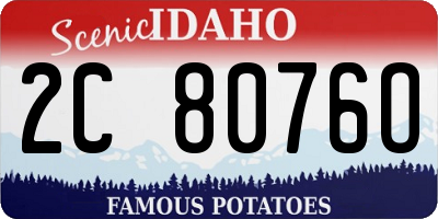 ID license plate 2C8076O