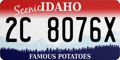 ID license plate 2C8076X