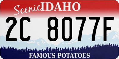 ID license plate 2C8077F