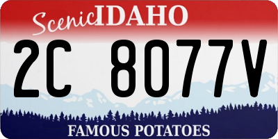ID license plate 2C8077V