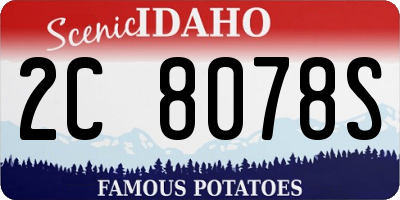 ID license plate 2C8078S