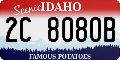 ID license plate 2C8080B