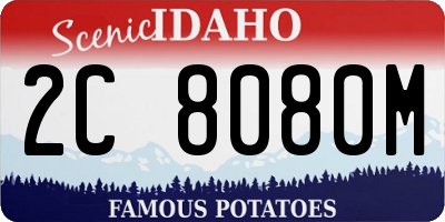 ID license plate 2C8080M