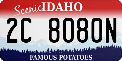 ID license plate 2C8080N